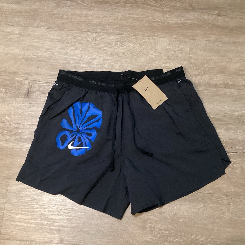 Nike Men Sz M Stride Run Energy Dri-FIT 5" Lined Black Running Shorts FV9612-010